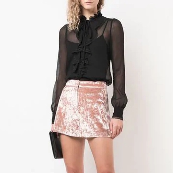 ALEXIS - Kelis Velvet Shorts - Blush Pink